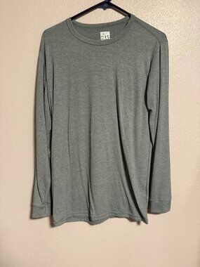 Men's M Thermal Shirt, 32 Degrees Heather Green/ Sage, Silky/ Smooth Long Sleeve